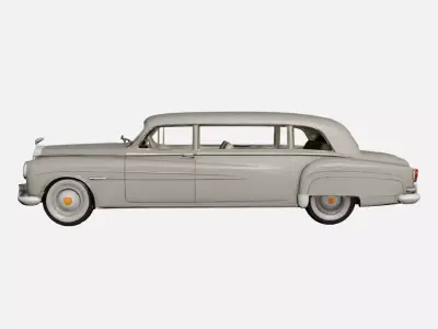 1950s Vintage Limousine 3D Model Classic Luxury Executive Car 3D model