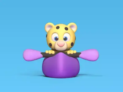 Jaguar Canoe 3D print model