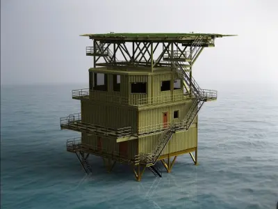 Control building Free 3D model