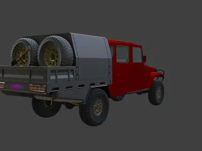 45 Series Land Cruiser Low-poly 3D model