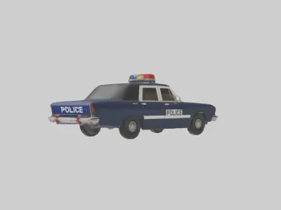 Classic Police Car model Low-poly 3D model