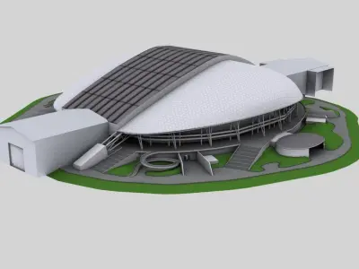 Stadium Fisht Low-poly 3D model