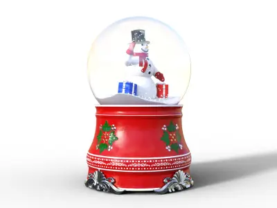 Snow Globe Christmas Low-poly 3D model