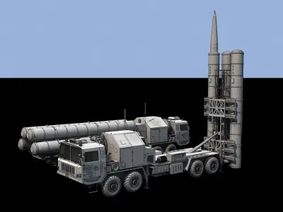 china  HQ-9  Long-range missile ballistic missile 3D model
