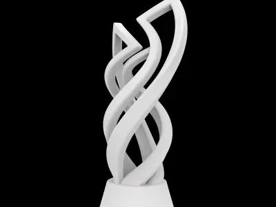 Elegant F1 Trophy Sculpture 3D print model