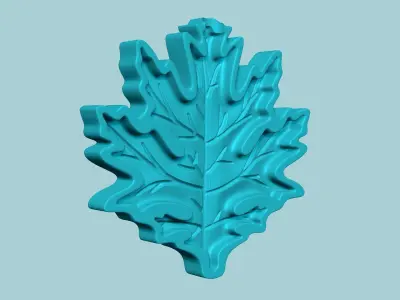 Black Oak Tree Leaf - Molding Artificial EVA Craft 3D print model