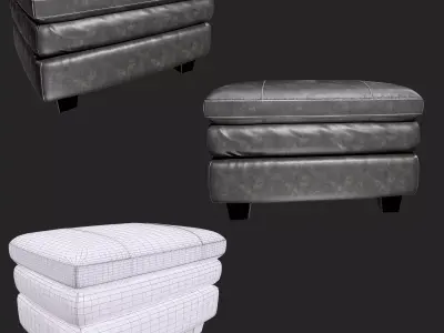 Gleason Chair Ottoman Sofa PBR 3D model 3D model