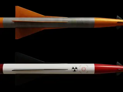 Missile pack 2 models complete textures and materials Low-poly  Low-poly 3D model