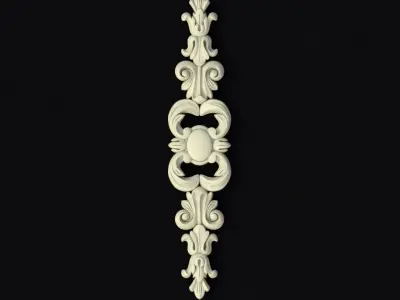 Central decor ornament for furniture 3D model 182