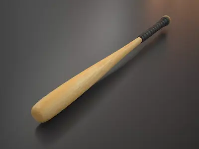 Baseball Bat Low-poly 3D model