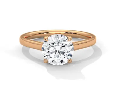 solitaire ring with detail images and 360 render videos 28 3D print model