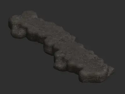 Rock Walkway 1 - Base Free low-poly 3D model