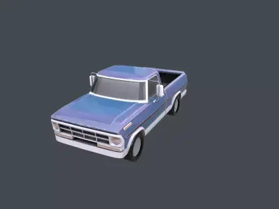 Pickup truck Free low-poly 3D model