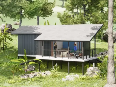 018Smallhouse1f36m2 Free 3D model