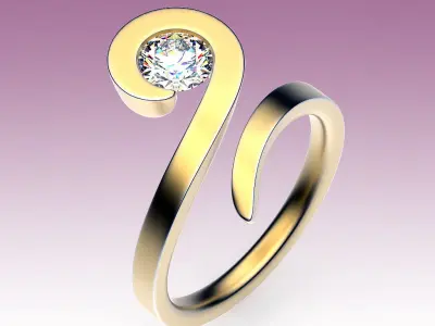 Ring Calligraphy 3D print model