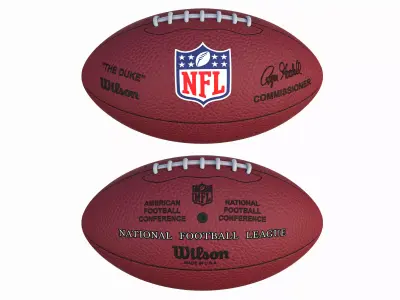 NFL Football Low-poly 3D model