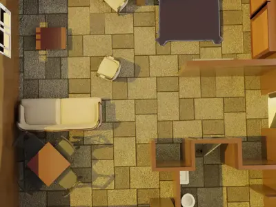 Urban Haven 3D Low-poly 3D model