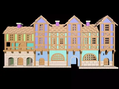 Medieval House 47 3D print model 3D model