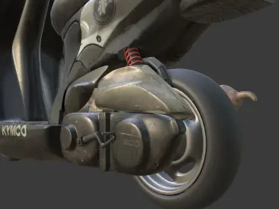 Kymco Agility 2009 Moped Scooter Low-poly 3D model