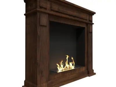 Bio Fireplace Free Standing Interior Design Low-poly 3D model