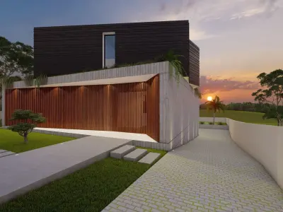 Minimalistand and brutalist House 3D model