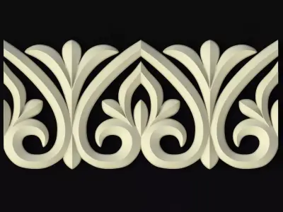 Central decor ornament for furniture 3D model 67