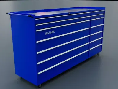 CLARKE DRAWER TOOL CABINET LONG 3D model