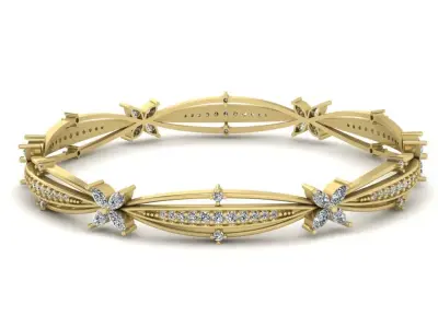 Diamond Jewelry Bangle Bracelet 3D print model purchase