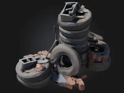 Urban Materials Pile  Organized Chaos of Construction 3D model