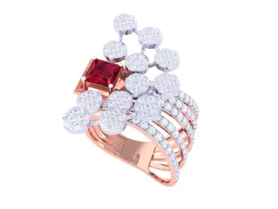 DIAMOND RING 3D print model 18