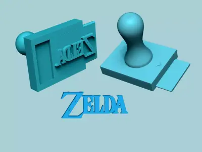 Stamp 104 - Zelda Old Logo  - Fondant Decoration Maker Toy 3D print model