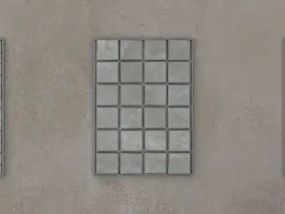 3D painting picture canvas board 3D model