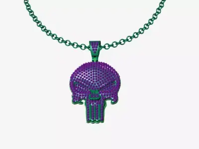 Punisher Skull Pendants  3D print model