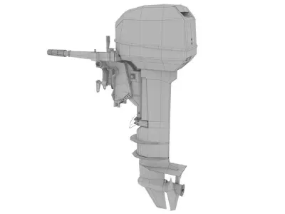 Outboard 15HP 3D model