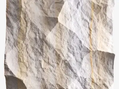452-RockPanel piece of rock on wall 3D model
