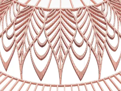 Womans Lace Hat 3D model