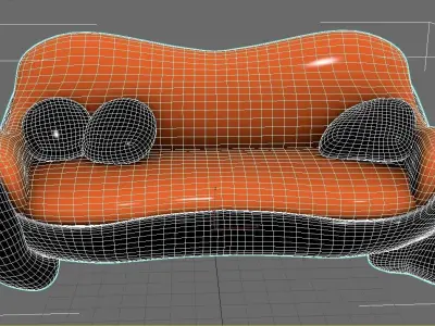 Bonetti Sofa Pbr 3D model