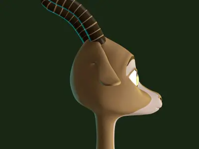 Stylized  Deer NoRig Low-poly 3D model