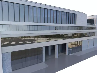 Industrial Building Factory 020 3D model