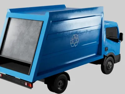 Recycle Truck Waste Car Low Poly Low-poly 3D model