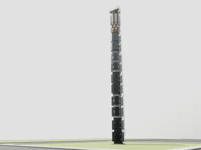 GSM and Solar Tower 3D model