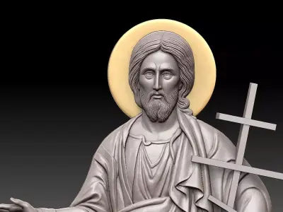 Resurrection of Christ   Relief orthodox 3D print model