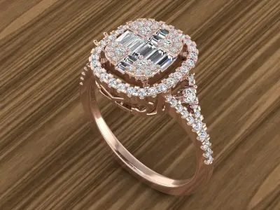 Diamond Jewelry Ring 3D print model