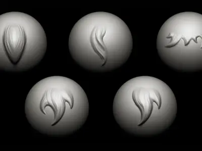 Zbrush and Blender - 20 Stylized Fur VDM Brush 3D model