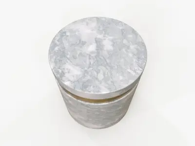 Canister Marble Small Low-poly 3D model