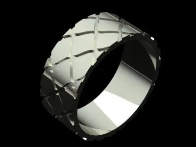 Luxury Golden Men Ring 3D print model