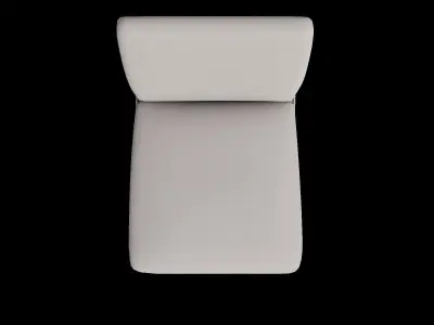 Skirted Parsons Natural Linen Chair Low-poly 3D model