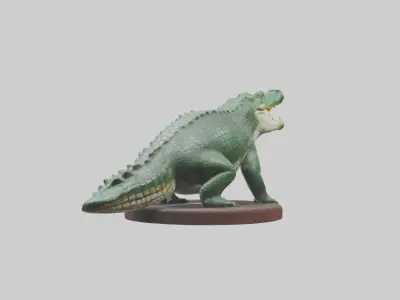 Caiman statue model 3D model