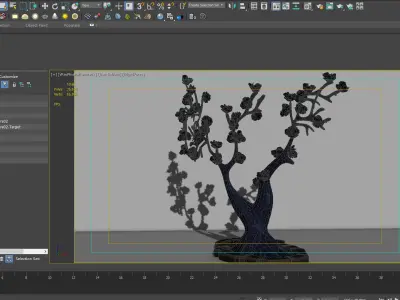 metal ornament tree decoration shiny clean unreal  3D model