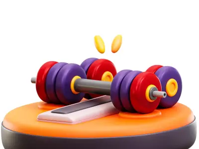 Weight Lifting 3D Icon Low-poly 3D model